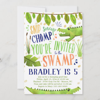 Einladung von Alligatoren oder Krokodilen zum Gebu