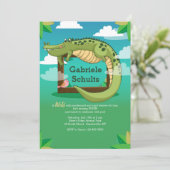 Einladung von Alligatorrahmen (Stehend Vorderseite)