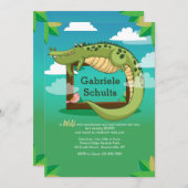 Einladung von Alligatorrahmen (Vorne/Hinten)