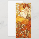 Einladung von Alphonse Mucha Topaz (Vorne/Hinten)