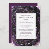 Einladung von Amethyst Geode Lila Bridal Dusche (Vorne/Hinten)