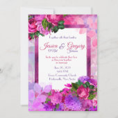 Einladung von Amethyst Raspberry Floral Wedding (Vorderseite)