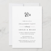 Einladung von Ampersand Monogram-Engagement (Vorderseite)