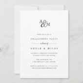 Einladung von Ampersand Monogram-Engagement (Vorderseite)