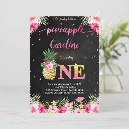 Einladung von Ananas (Stehend Vorderseite)