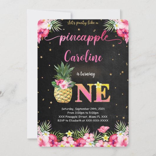 Einladung von Ananas (Vorderseite)