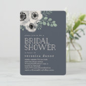 Einladung von Anemone und Eukalyptus Bridal Dusche (Stehend Vorderseite)