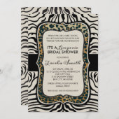 Einladung von Animal Print Bridal Dusche (Vorne/Hinten)