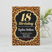 Einladung von Animal Print Leopard (Stehend Vorderseite)