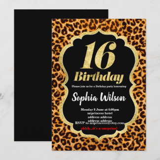 Einladung von Animal Print Leopard