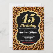 Einladung von Animal Print Leopard (Vorderseite)