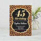 Einladung von Animal Print Leopard (Stehend Vorderseite)