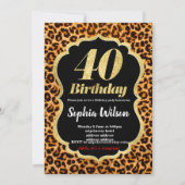 Einladung von Animal Print Leopard (Vorderseite)