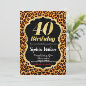 Einladung von Animal Print Leopard (Stehend Vorderseite)