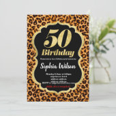 Einladung von Animal Print Leopard (Stehend Vorderseite)