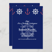 Einladung von Anker und Helm (Vorne/Hinten)