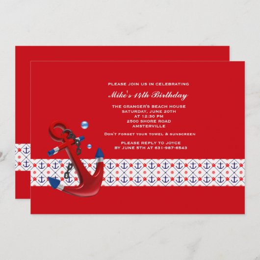 Einladung von Ankern (Vorne/Hinten)