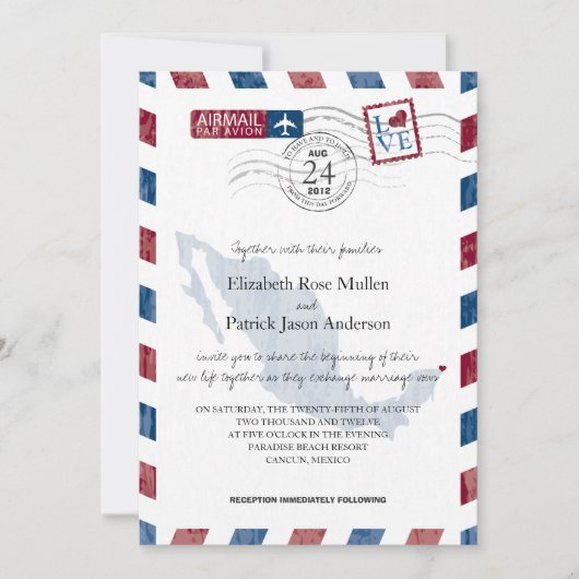 Einladung von Antique Mexico Airmail (Vorderseite)