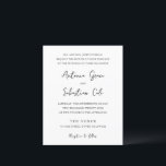 Einladung von Antonia Black and White<br><div class="desc">Elegante Hochzeitseinladungen mit einem einfachen Design mit Skript- und Serif-Schriftart.</div>