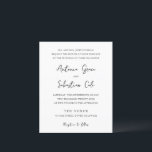 Einladung von Antonia Black and White<br><div class="desc">Elegante Hochzeitseinladungen mit einem einfachen Design mit Skript- und Serif-Schriftart.</div>