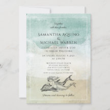 Einladung von Aqua Beach Hochzeit