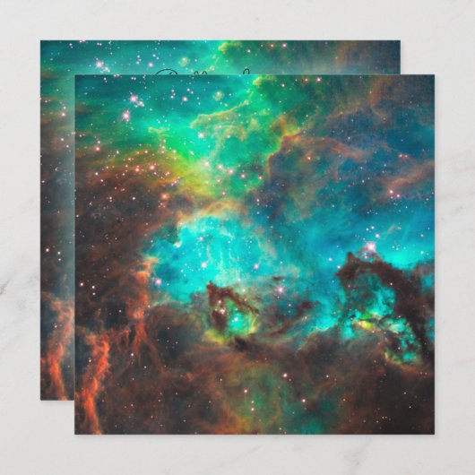 Einladung von Aqua Green Star-Clustern (Vorne/Hinten)