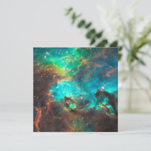 Einladung von Aqua Green Star-Clustern (Stehend Vorderseite)