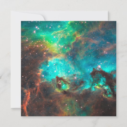 Einladung von Aqua Green Star-Clustern (Vorderseite)