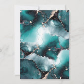 Einladung von aquamarin Gold Junggeselinnen-Abschi (Rückseite)