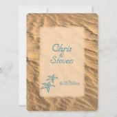Einladung von aquamarin Sandy Beach zur Hochzeit (Rückseite)