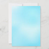 Einladung von Aquamarinen Mädchen Unicorn (Rückseite)