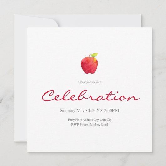 Einladung von Aquarellapplikationen (Vorderseite)