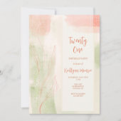 Einladung von Aquarellblättern (Vorderseite)