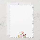 Einladung von Aquarellblumen (Rückseite)