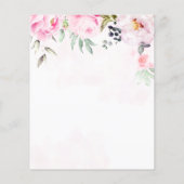 Einladung von Aquarellblumen (Rückseite)