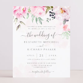 Einladung von Aquarellblumen