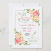 Einladung von Aquarellblumen (Vorderseite)