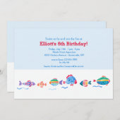 Einladung von Aquarellfischen (Vorne/Hinten)