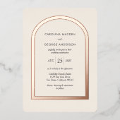 Einladung von Arched Wedding Foil (Vorderseite)