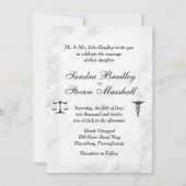 Einladung von Ärzten und Anwälten zur Hochzeit (Rückseite)