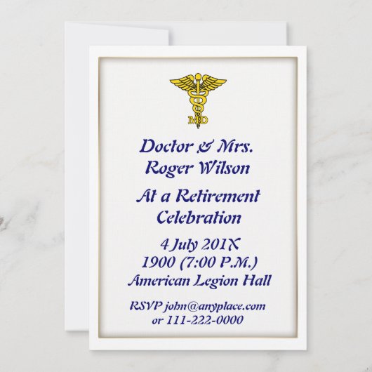 Einladung von Ärztin (Rückseite)