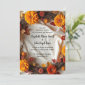 Einladung von Autumn Bridal Wreath (Stehend Vorderseite)