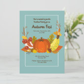 Einladung von Autumn Pumpkin (Stehend Vorderseite)