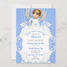 Einladung von Baby Angel Blue Silver Light Skin To