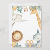 Einladung von Baby Animal Safari (Rückseite)