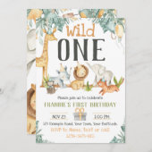 Einladung von Baby Animal Safari (Vorne/Hinten)