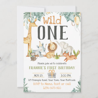 Einladung von Baby Animal Safari