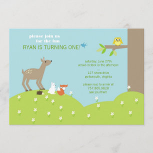 Einladung von Baby Animal Woodland