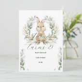 Einladung von Baby Birthday (Stehend Vorderseite)