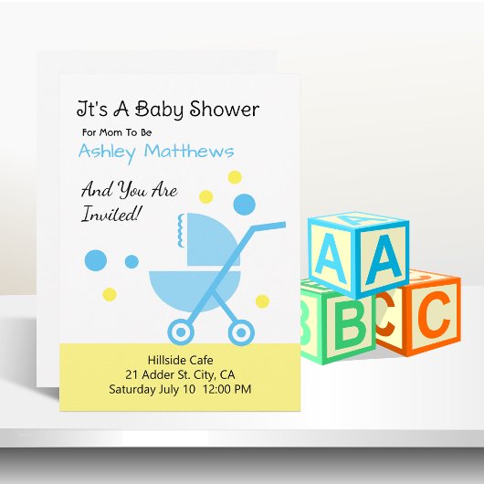 Einladung von Baby Boy Shower